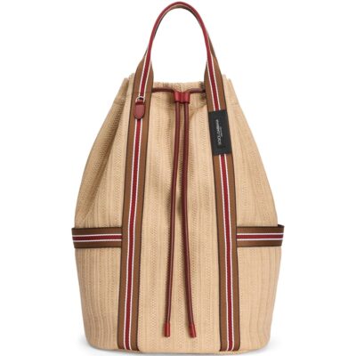 Dolce&Gabbana Raffia-Leather Essenza Backpack - Image 1