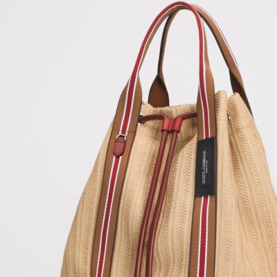 Dolce&Gabbana Raffia-Leather Essenza Backpack - Image 5