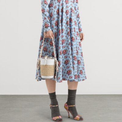Dolce&Gabbana Raffia Capri Bucket Bag - Image 2