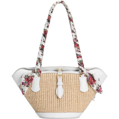 Dolce&Gabbana Raffia Capri Coppa Shoulder Bag - Image 1