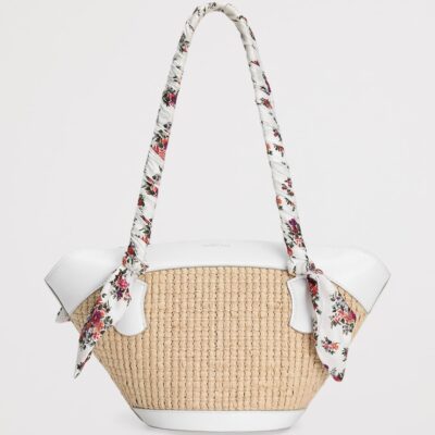 Dolce&Gabbana Raffia Capri Coppa Shoulder Bag - Image 4