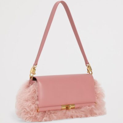 Dolce&Gabbana Shearling-Trim Marlene Shoulder Bag - Image 3