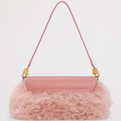 Dolce&Gabbana Shearling-Trim Marlene Shoulder Bag - Image 4