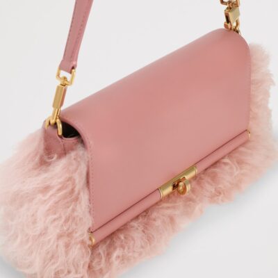 Dolce&Gabbana Shearling-Trim Marlene Shoulder Bag - Image 5