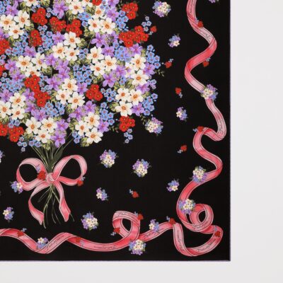 Dolce&Gabbana Silk Bouquet Print Foulard - Image 2
