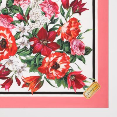 Dolce&Gabbana Silk Floral Print Foulard - Image 2