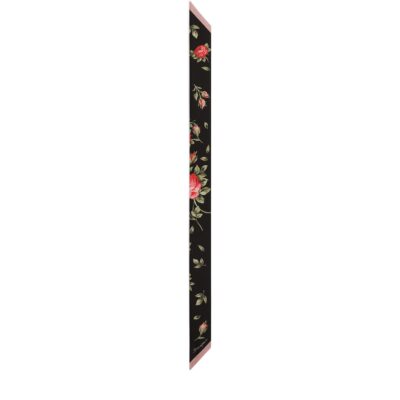 Dolce&Gabbana Silk Floral Skinny Scarf - Image 1