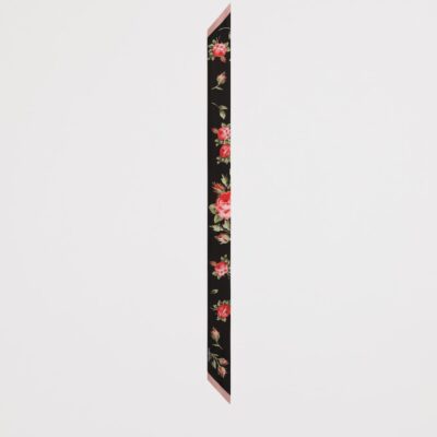 Dolce&Gabbana Silk Floral Skinny Scarf - Image 2