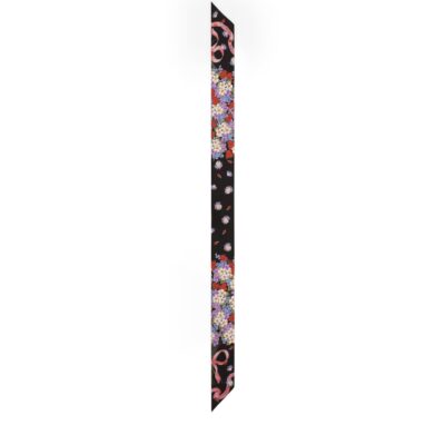Dolce&Gabbana Silk Floral Skinny Scarf - Image 5