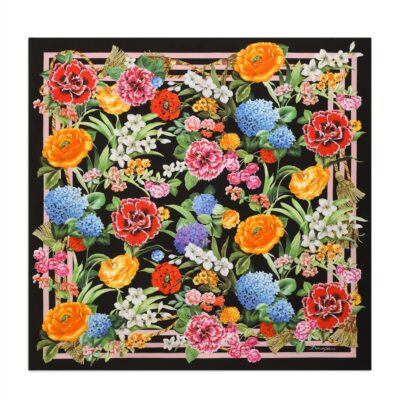 Dolce&Gabbana Silk Floral Square Scarf - Image 3