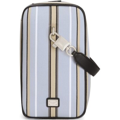 Dolce&Gabbana Striped Lock Top-Handle Bag - Image 1