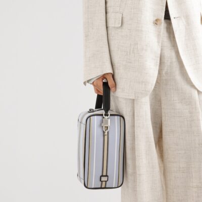 Dolce&Gabbana Striped Lock Top-Handle Bag - Image 2