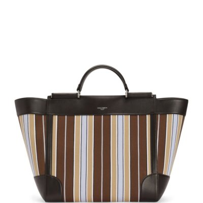 Dolce&Gabbana Striped Sicily Tote Bag - Image 1