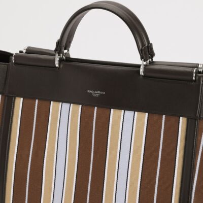 Dolce&Gabbana Striped Sicily Tote Bag - Image 4