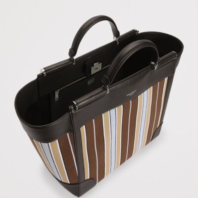 Dolce&Gabbana Striped Sicily Tote Bag - Image 5