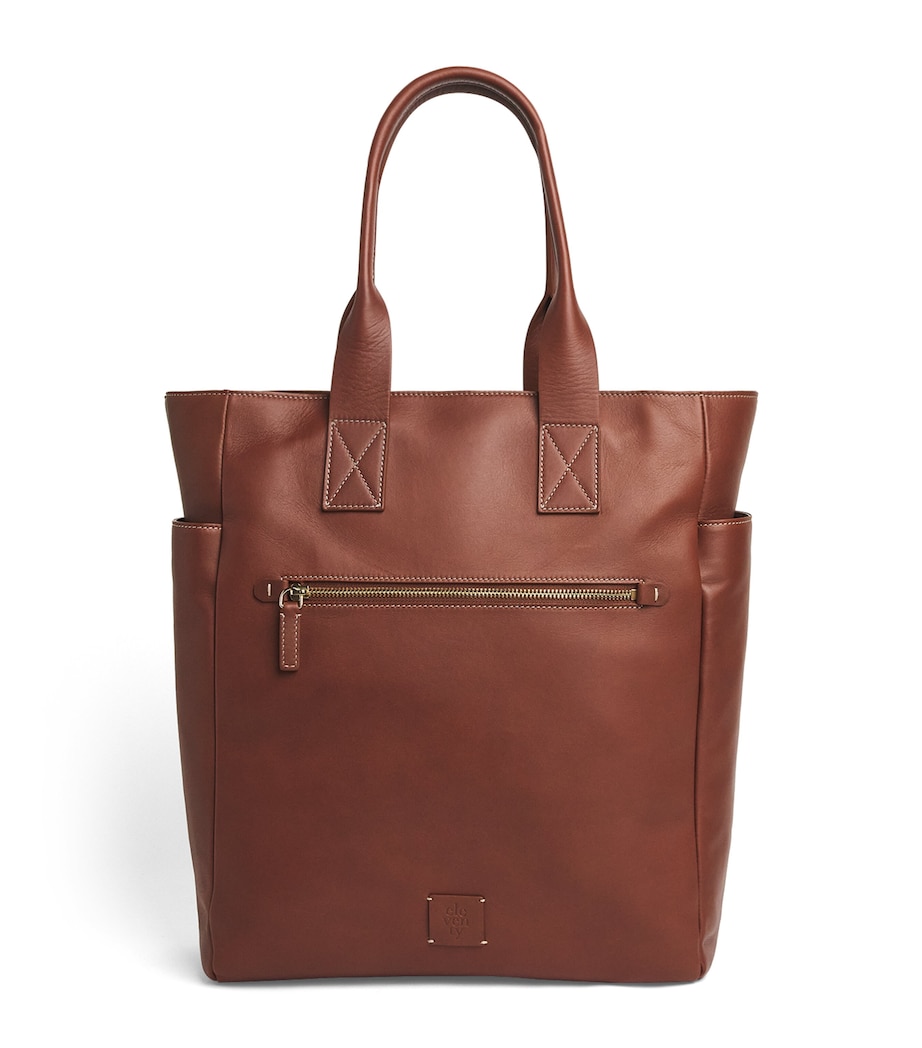 Eleventy Faux Leather Tote Bag - Image 1