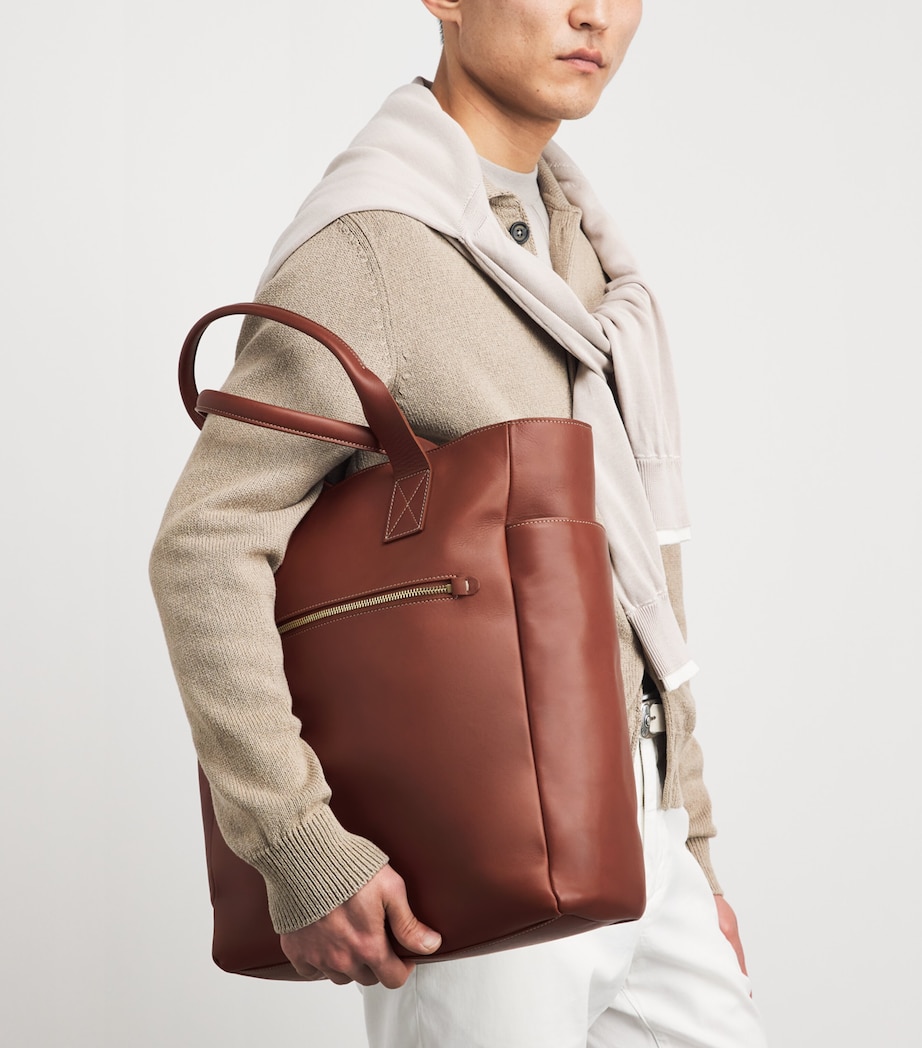 Eleventy Faux Leather Tote Bag - Image 2
