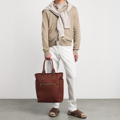 Eleventy Faux Leather Tote Bag - Image 4