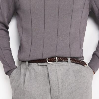 Eleventy Leather Braided Belt - Image 2