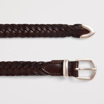 Eleventy Leather Braided Belt - Image 4