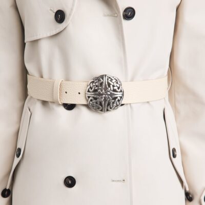 Eleventy Leather Woven Buckle Belt - Image 2