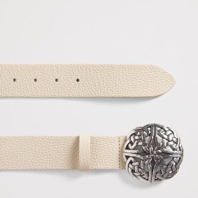 Eleventy Leather Woven Buckle Belt - Image 3