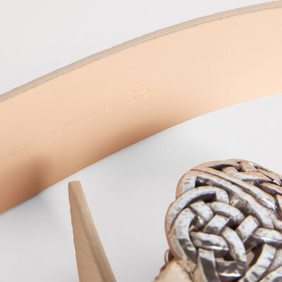 Eleventy Leather Woven Buckle Belt - Image 5
