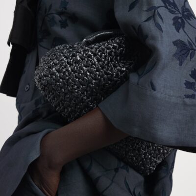 Eleventy Raffia Woven Clutch Bag - Image 2