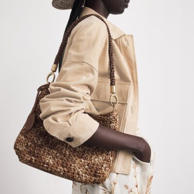 Eleventy Raffia Woven Shoulder Bag - Image 2