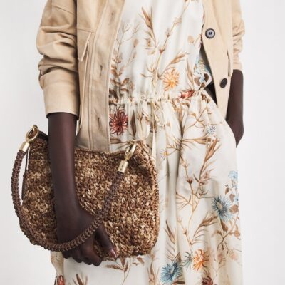 Eleventy Raffia Woven Shoulder Bag - Image 4