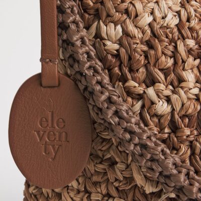 Eleventy Raffia Woven Shoulder Bag - Image 5