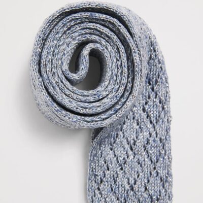 Eleventy Silk-Linen-Blend Skinny Scarf - Image 5