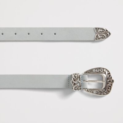 Eleventy Suede Texas-Buckle Belt - Image 3