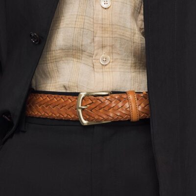 Elliot Rhodes Leather Braided Belt - Image 4