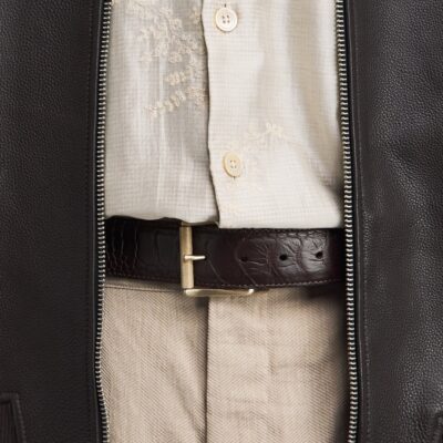 Elliot Rhodes Ostrich Leather Belt - Image 4
