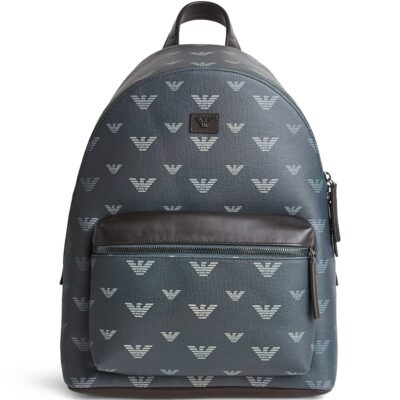 Emporio Armani Coated Canvas Eagle Backpack - Image 1