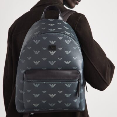 Emporio Armani Coated Canvas Eagle Backpack - Image 4