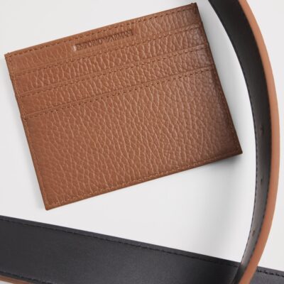 Emporio Armani Leather Belt and Card Holder Set - Image 3