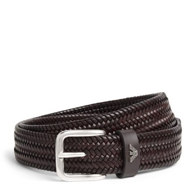 Emporio Armani Leather Woven Belt - Image 1