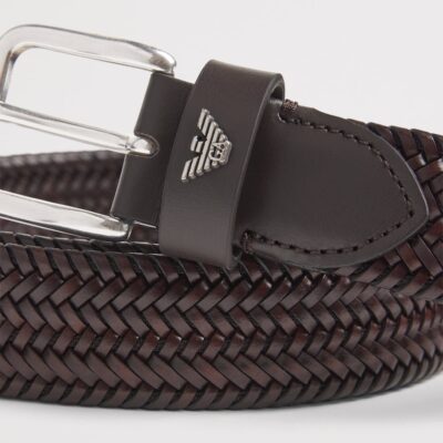 Emporio Armani Leather Woven Belt - Image 4