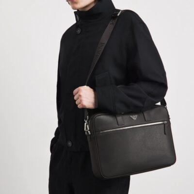 Emporio Armani Saffiano Leather Briefcase - Image 2