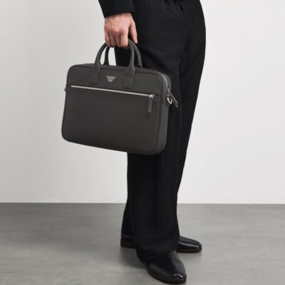 Emporio Armani Saffiano Leather Briefcase - Image 4