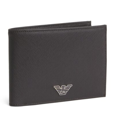 Emporio Armani Suede Embossed Bifold Wallet - Image 5