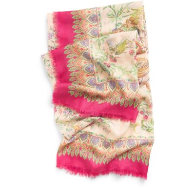 Etro Cashmere-Silk-Wool Printed Shawl - Image 1