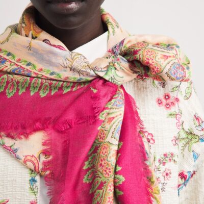 Etro Cashmere-Silk-Wool Printed Shawl - Image 3