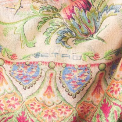 Etro Cashmere-Silk-Wool Printed Shawl - Image 4