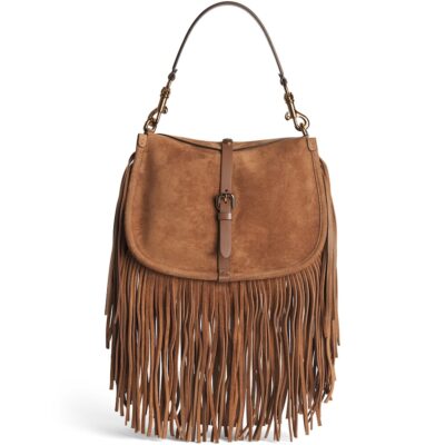 Etro Medium Suede Fringed Pony Shoulder Bag - Image 1