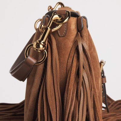 Etro Medium Suede Fringed Pony Shoulder Bag - Image 5