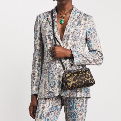 Etro Raffia Embroidered Doc Cross-Body Bag - Image 2