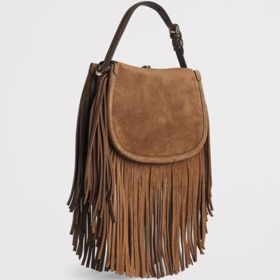 Etro Small Suede Fringed Pony Shoulder Bag - Image 3